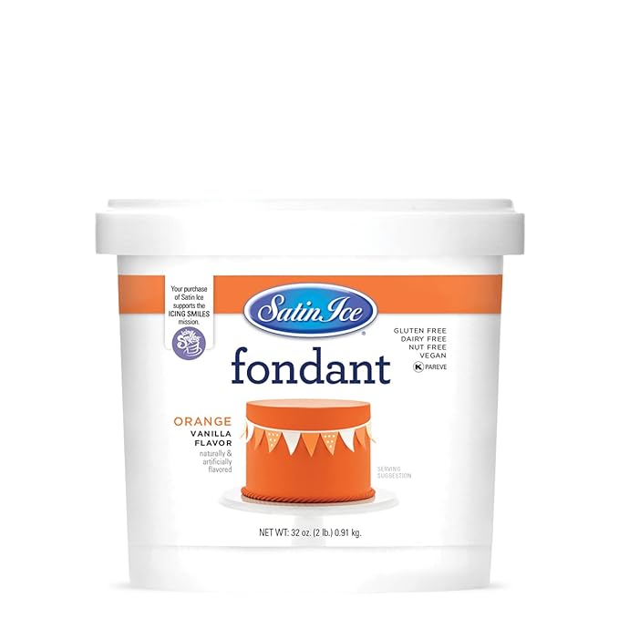 Satin Ice 2 lb. Orange Vanilla Fondant