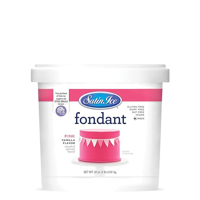 Satin Ice 2 lb. Pink Vanilla Fondant