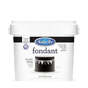 Satin Ice 5 lb. Black Vanilla Fondant