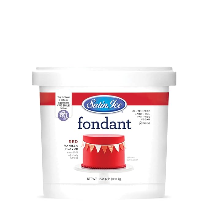 Satin Ice 2 lb. Red Vanilla Fondant