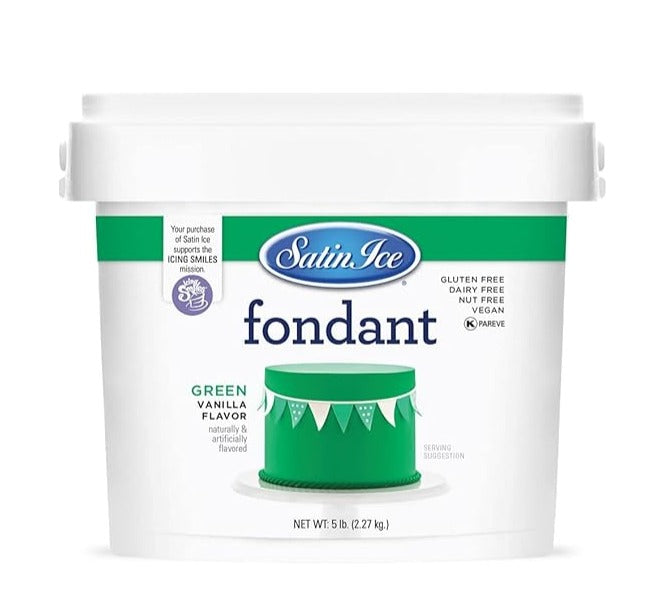 Satin Ice 5 lb. Green Vanilla Fondant