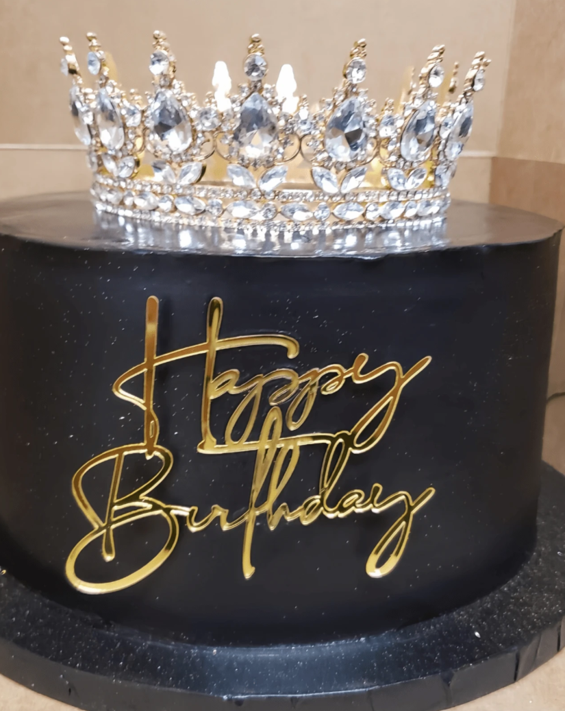 Happy Birthday Gold Cake Topper