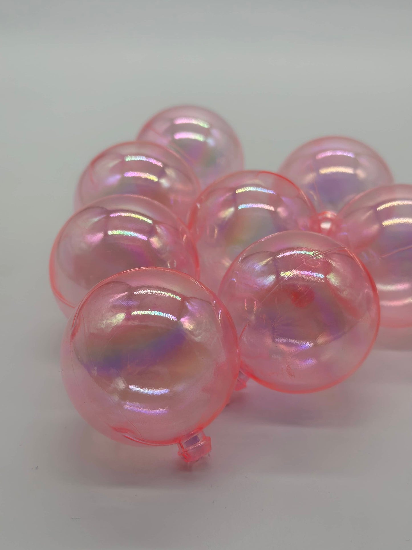 Set Of 10 Plastic Pink Ball