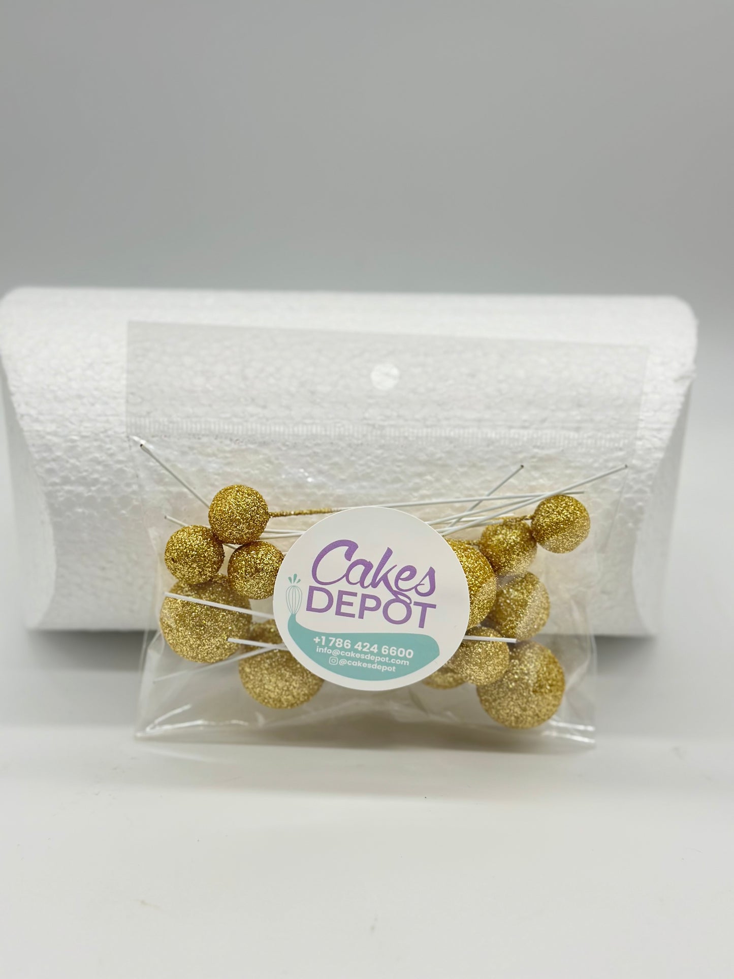 Decoration Color Balls Small Gold Glitter