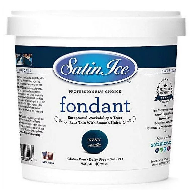 Satin Ice 5 lb. Navy Vanilla Fondant