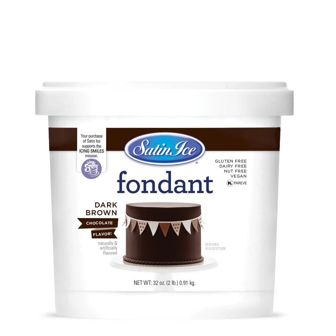 Satin Ice 2 lb. Dark Chocolate Fondant