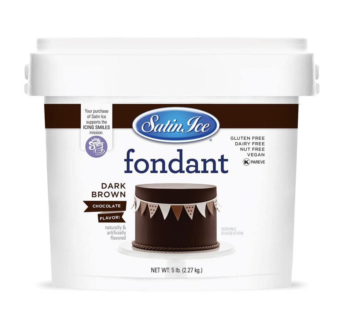 Satin Ice 5 lb. Dark Chocolate Fondant