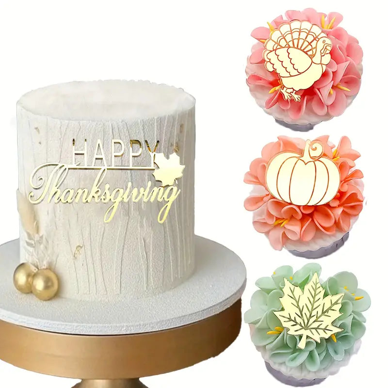 Thanksgiving Acrylic Topper 4Pcs