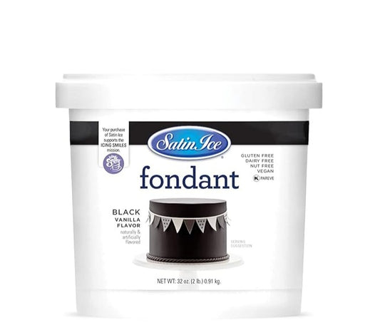 Satin Ice 2 lb. Black Vanilla Fondant