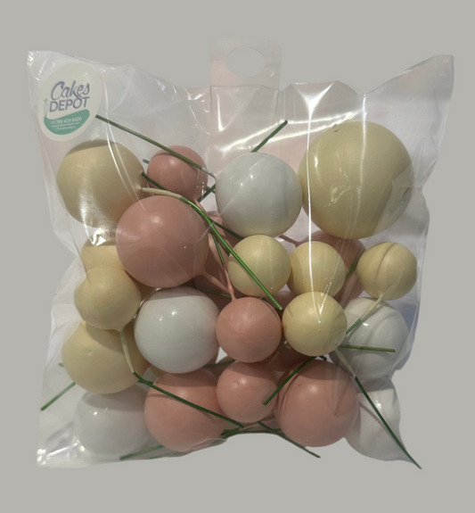 Decoration Color Balls Vintage Pink ivory White