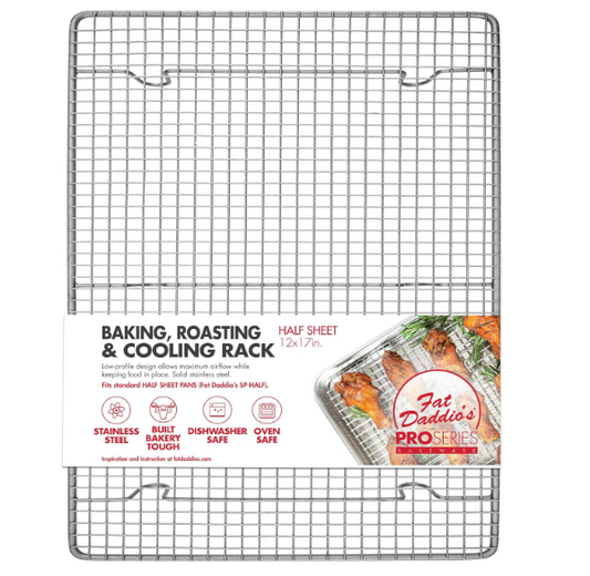 Fat Daddio's CR-HALF Stainless Steel Cooling & Baking Rack, 12 x 17 Inch