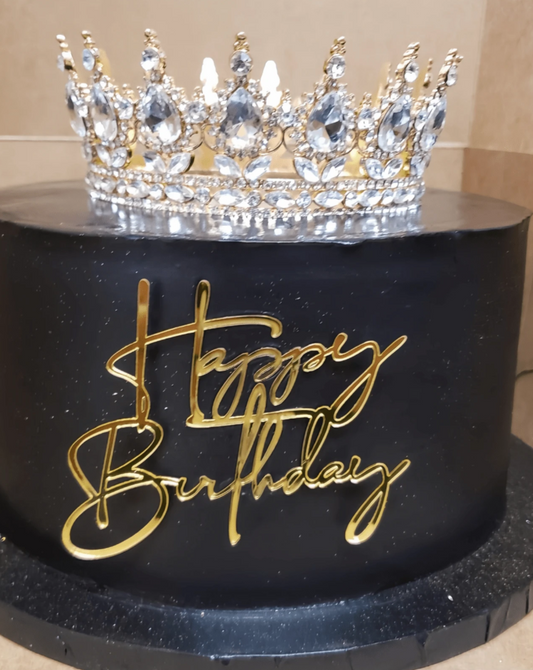 Happy Birthday Gold Cake Topper