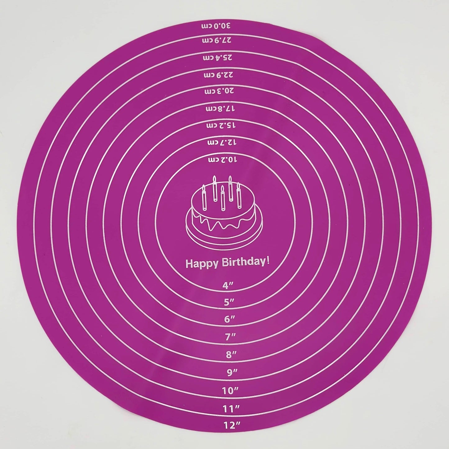 Silicone Baking Mat Round for Turntable Purple