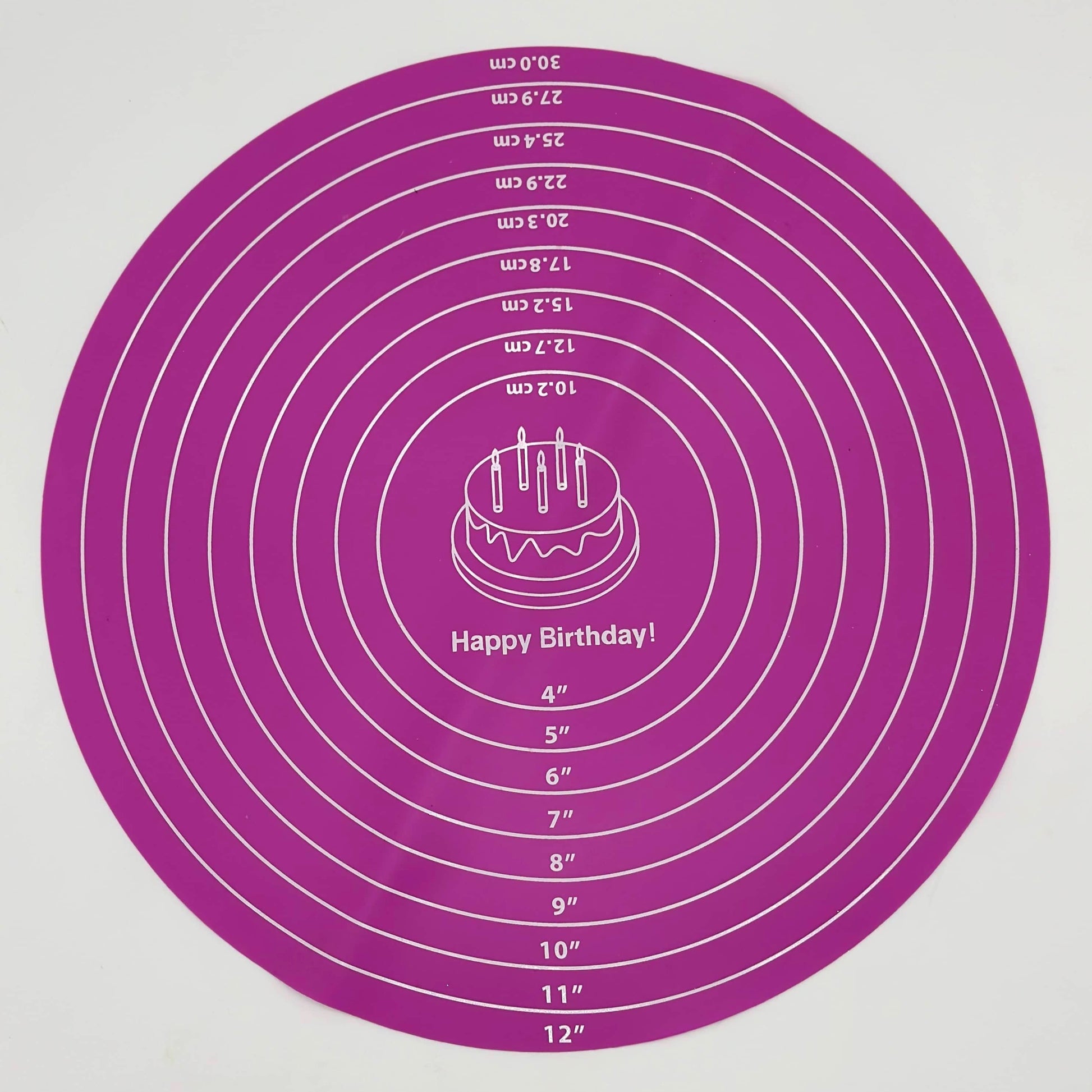 Silicone Baking Mat Round for Turntable Purple