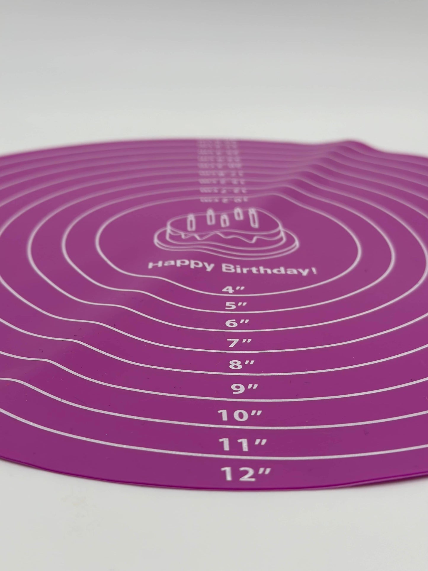 Silicone Baking Mat Round for Turntable Purple