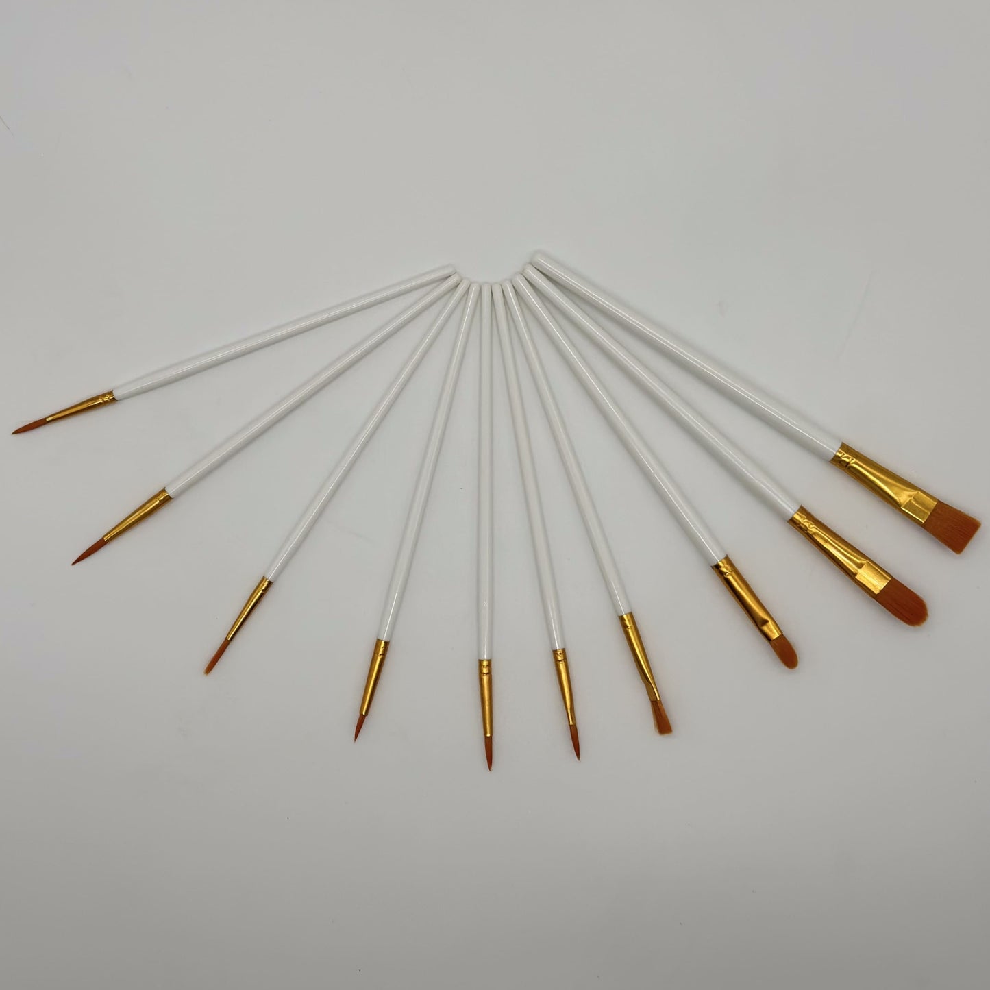 White Brush Set 10 Pcs