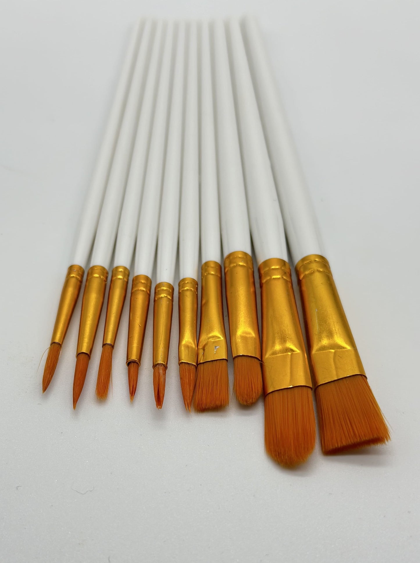 White Brush Set 10 Pcs