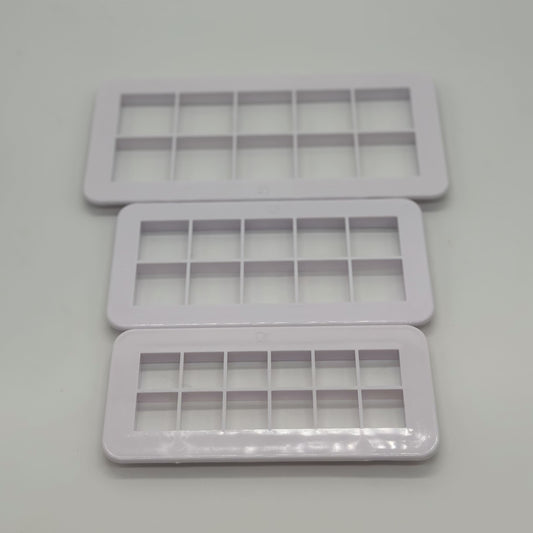 Set of 3 Square Fondant Plastic Cutter