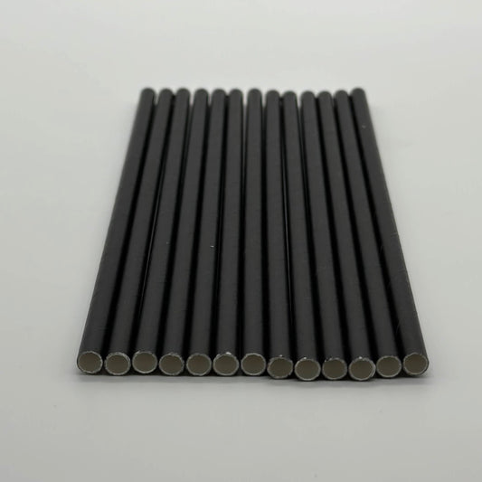 Paper Straw Black Set of 13