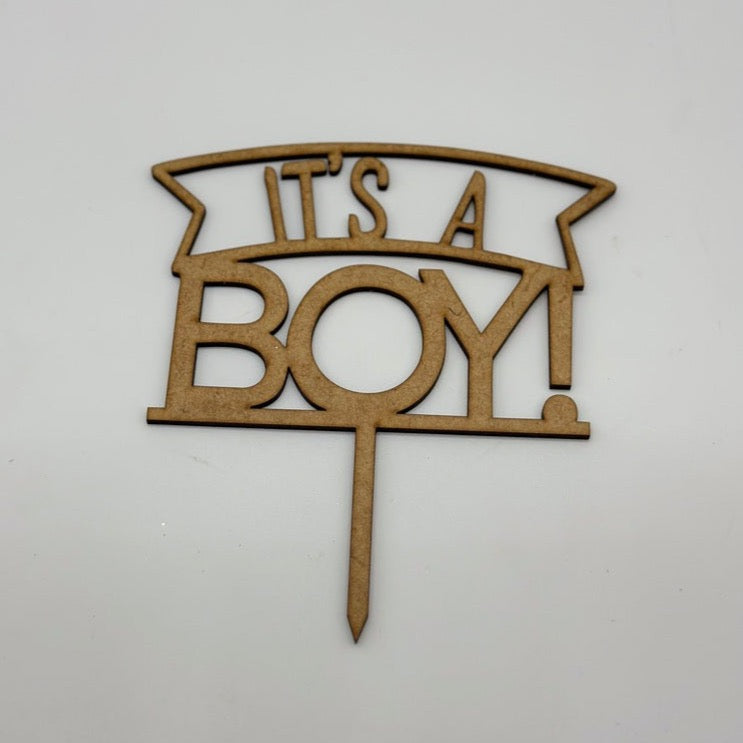 Wood Cake Topper Its A Boy