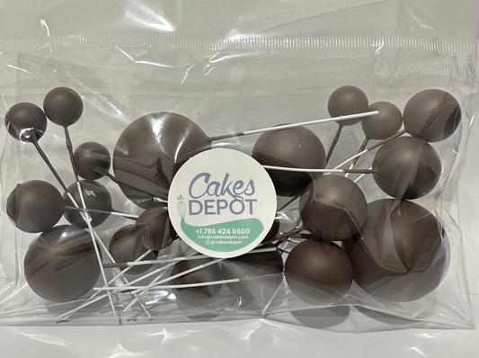 Decoration Color Balls Large Dark Brown