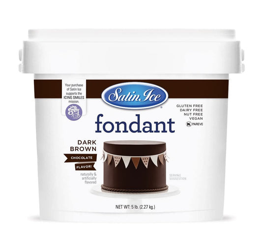 Satin Ice 5 lb. Dark Chocolate Fondant 