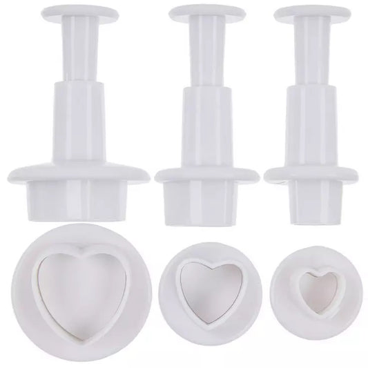 Heart Fondant Press Cutters Set of 3
