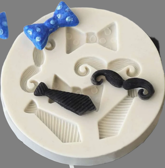 Mustache Bow Tie Silicone Mold