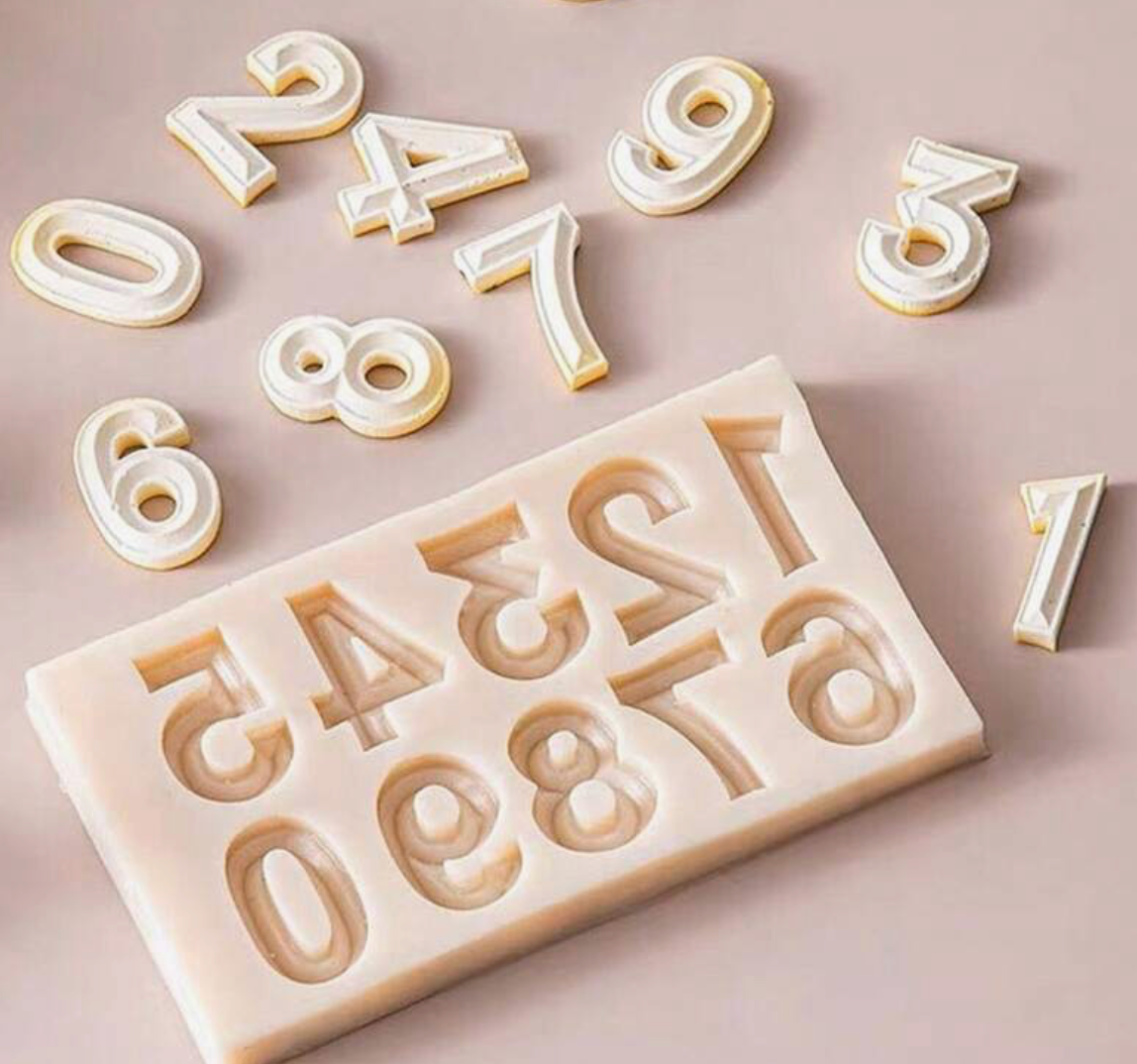 Number Silicone Mold