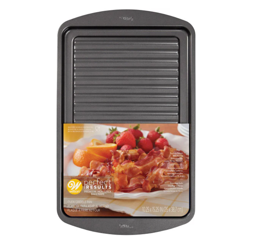 Wilton Perfect Results Premium Non-Stick Bakeware Oven Griddle Pan, 10.25 x 15.25