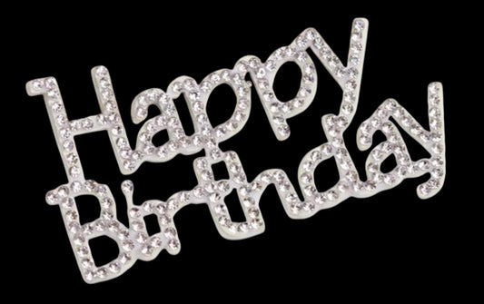 Plastic Cake Topper Silver Bling