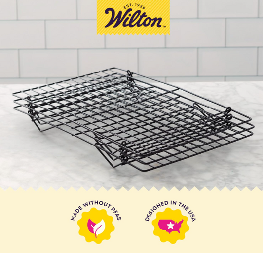 Wilton Excelle Elite 3-Tier Cooling Rack for Cookies, Cake and More - Cool Batches of Cookies, Cake Layers or Finger Foods, Black