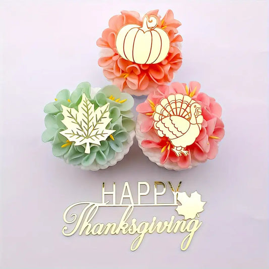 Thanksgiving Acrylic Topper 4Pcs